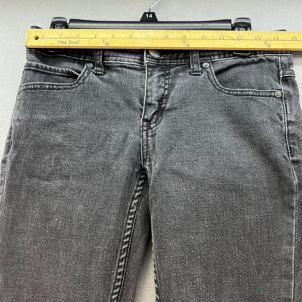 Free People Jeans Women's 27 (4) Black Classic Skinny Raw Hem Preppy Normcore - Picture 10 of 14